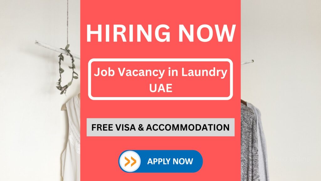 Job Vacancy in Laundry - Visit Visa Holders can Apply, Accommodation and Visa Provided