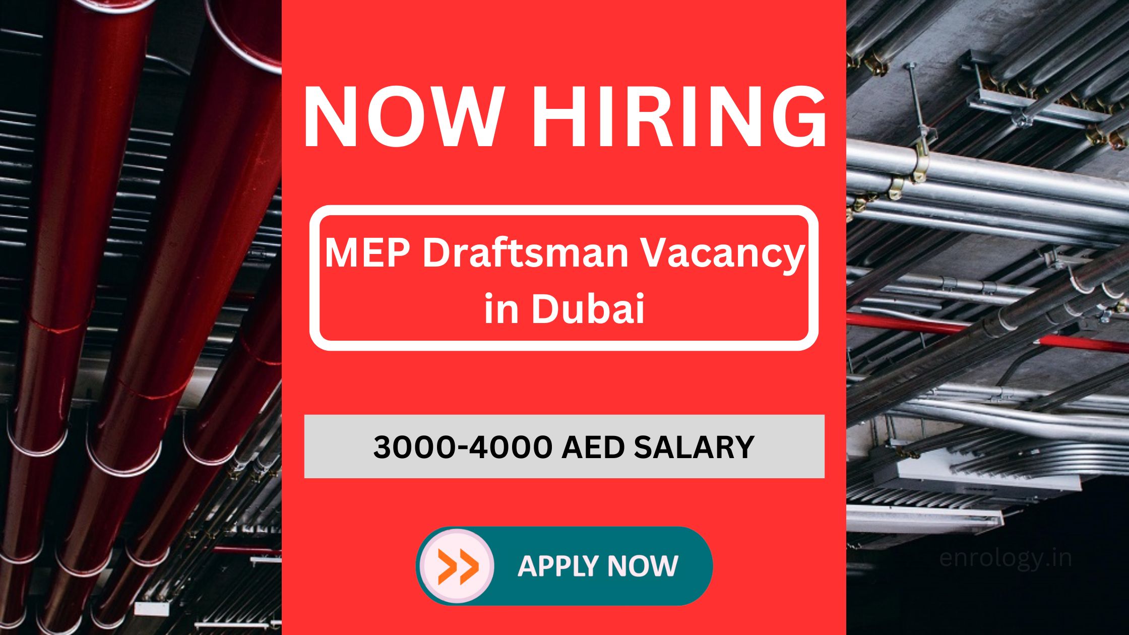 MEP Draftsman Vacancy in Dubai - Salary 3,000 – 4,000 AED