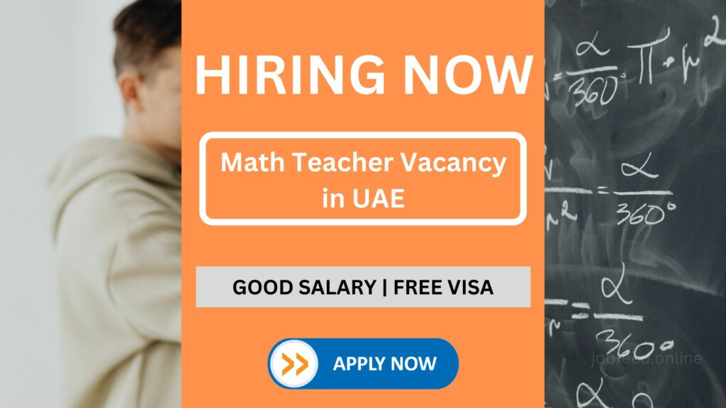 संयुक्त अरब अमीरात में गणित शिक्षक रिक्ति - अप्रैल 2023 अद्यतन