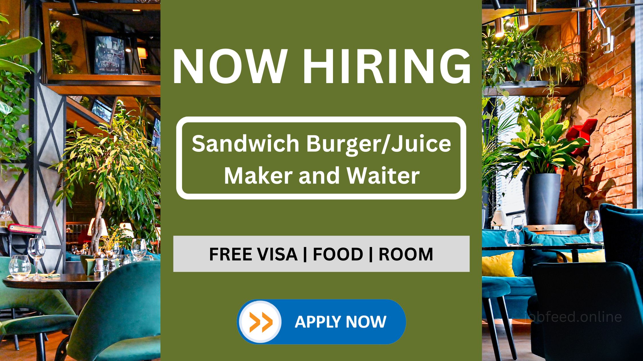 Sandwich Burger/Juice Maker and Waiter with Salary of 1500 aed