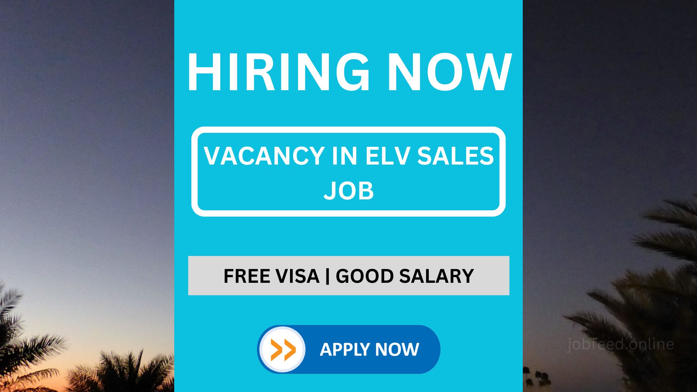 Vacancy in ELV Sales - 2000 Salary with Commission and Free Visa