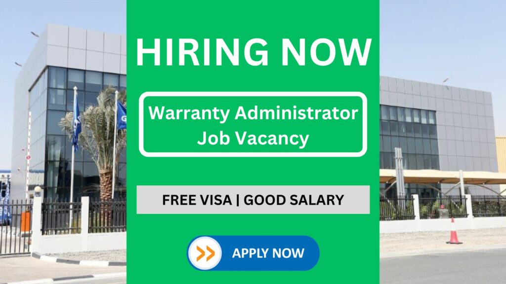 Warranty Administrator Job Vacancy in Gorica Group