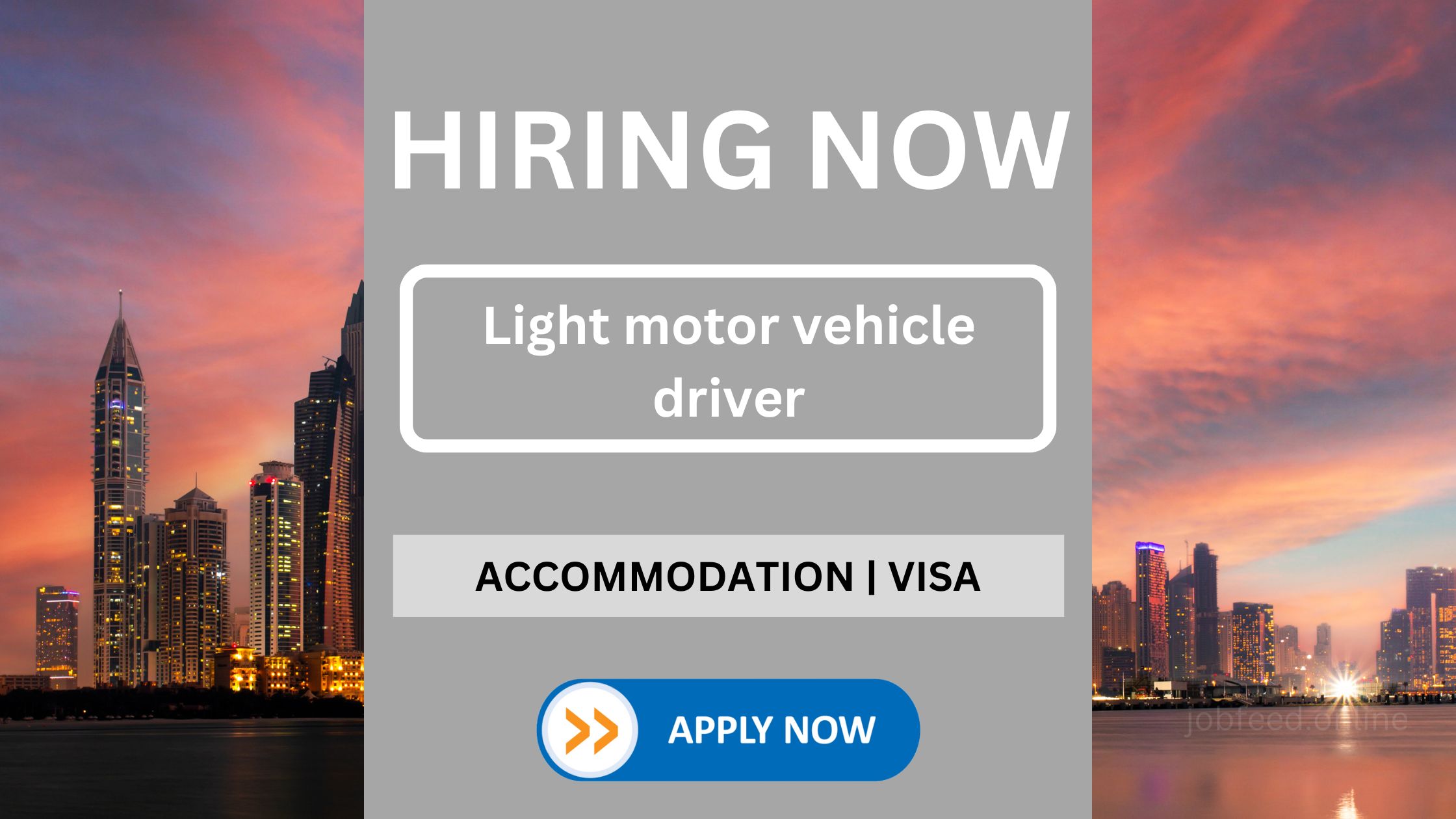 Seeking to hire a light motor vehicle driver - Accommodation provided