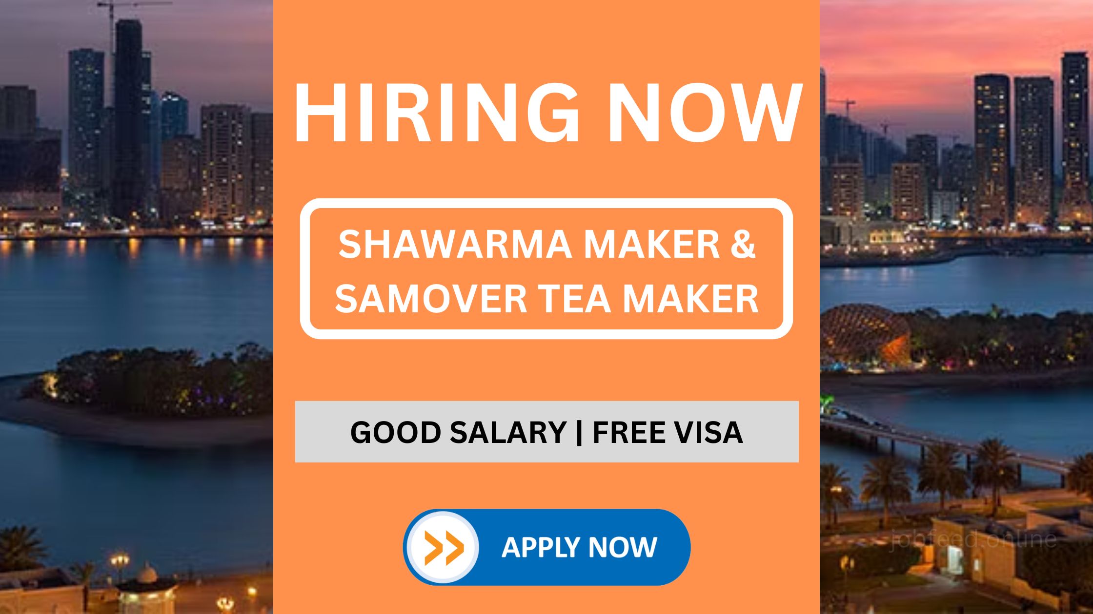 One Shawarma Maker and one Samover tea maker vacancy