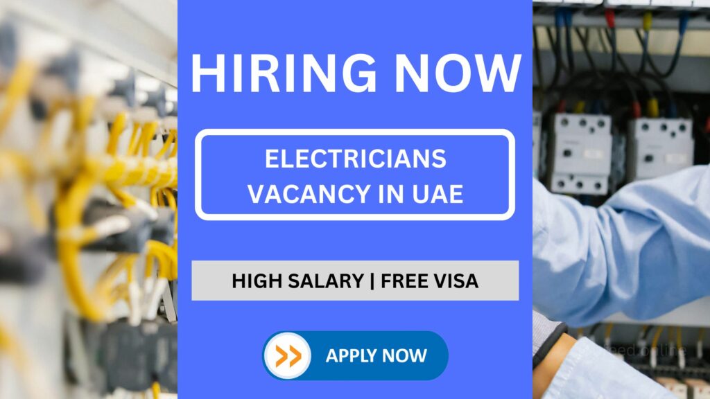 Looking for Gulf Experienced Electricians: Work Visa Provided