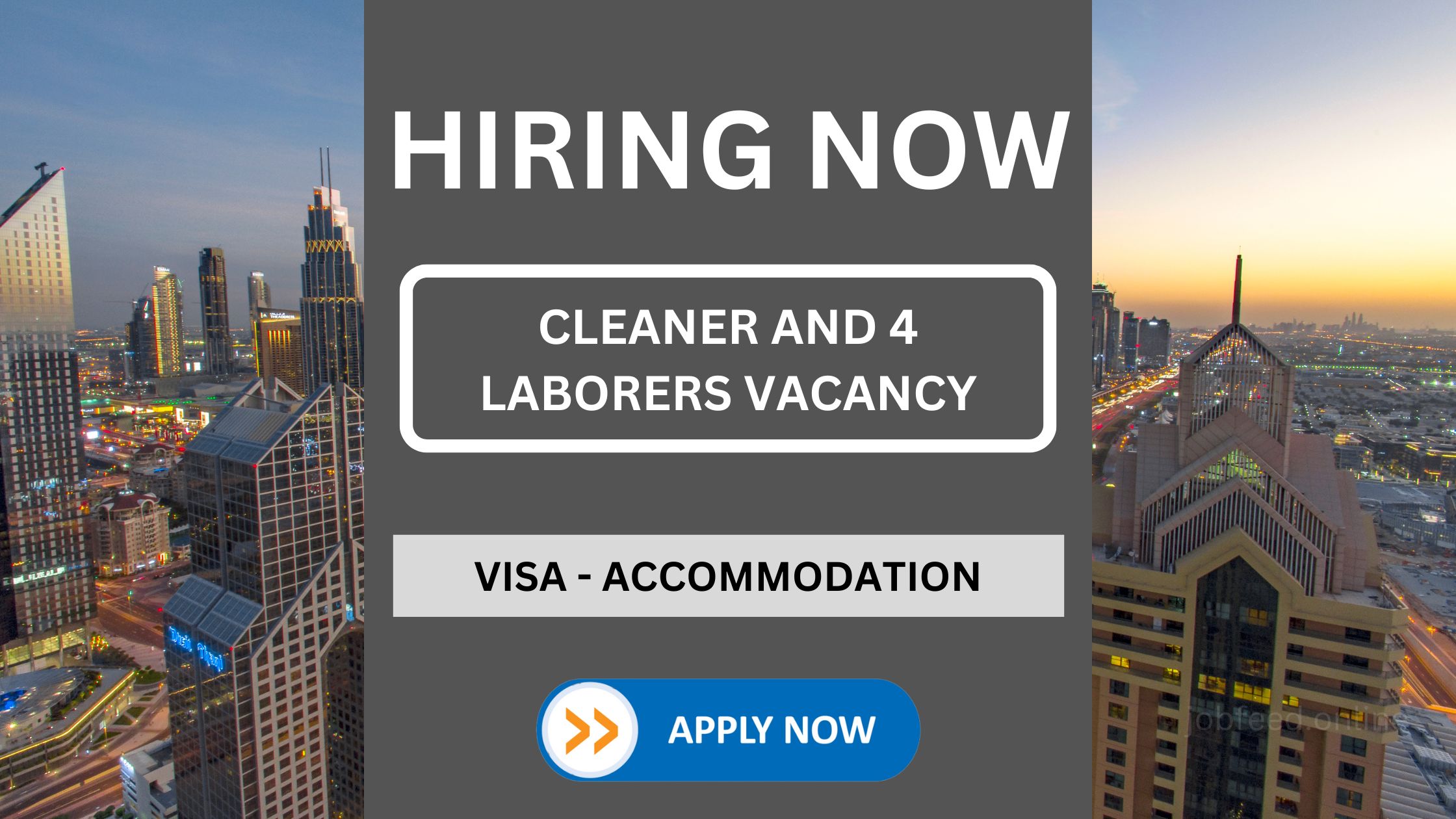 Visa, Accommodation, and Good Salary Provided: Cleaner and 4 Laborers Vacancy