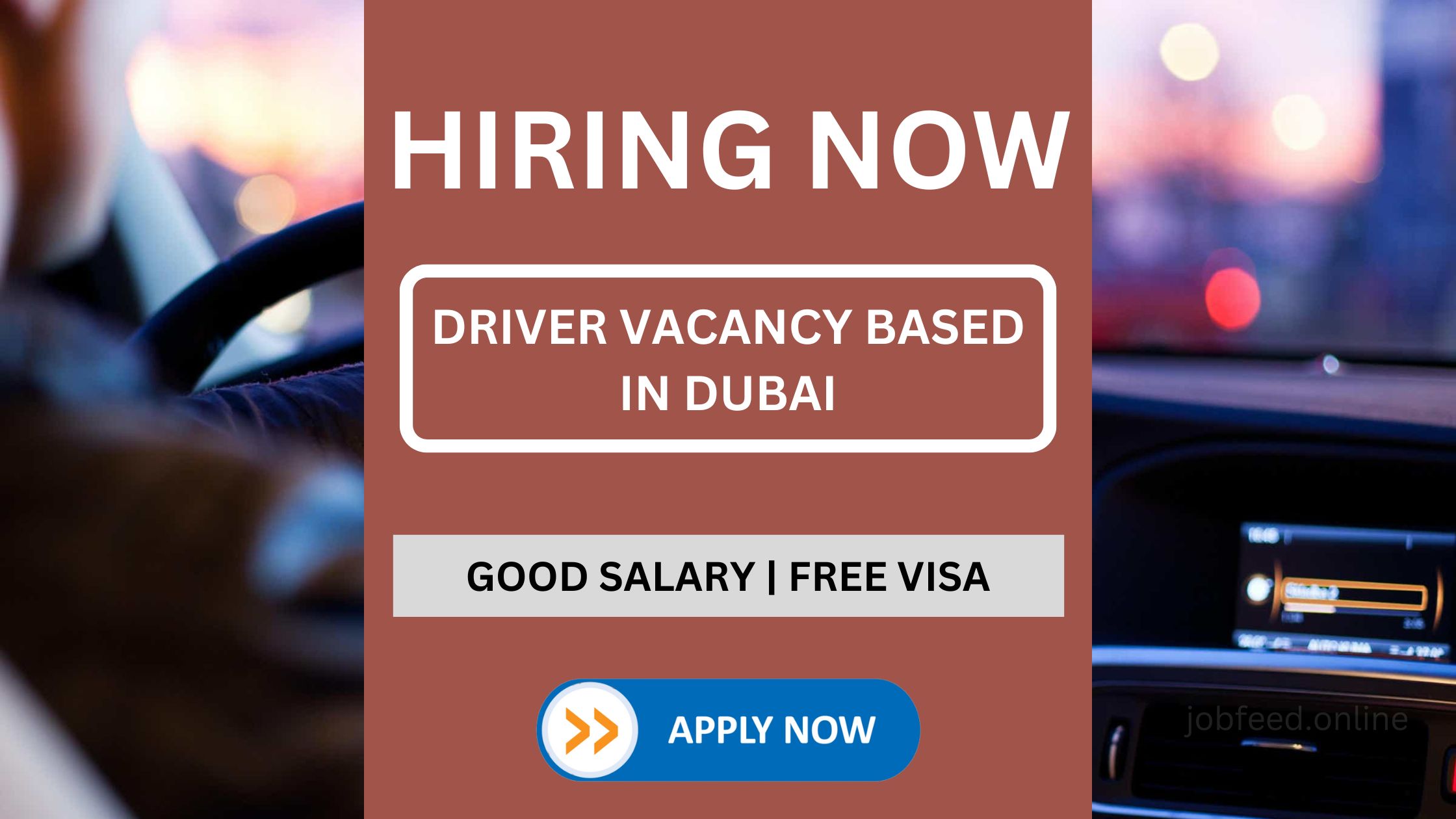 Driver Vacancy Based in Dubai, Driver