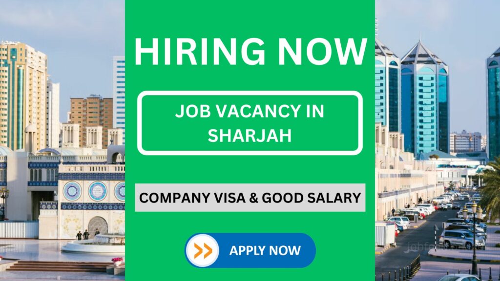 Job Vacancy: Workshop Manager Location: Sharjah