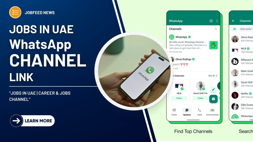 Are you on the lookout for a hassle-free way to secure a job in UAE? The WhatsApp Channel Link for Jobs in UAE might just be what you need! This platform serves as an excellent tool for advancing your career, providing you with access to the most recent job openings in the area.