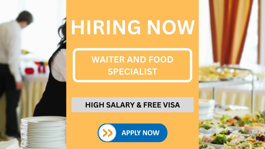 Cafeteria Job Openings: Waiter and Food Specialist