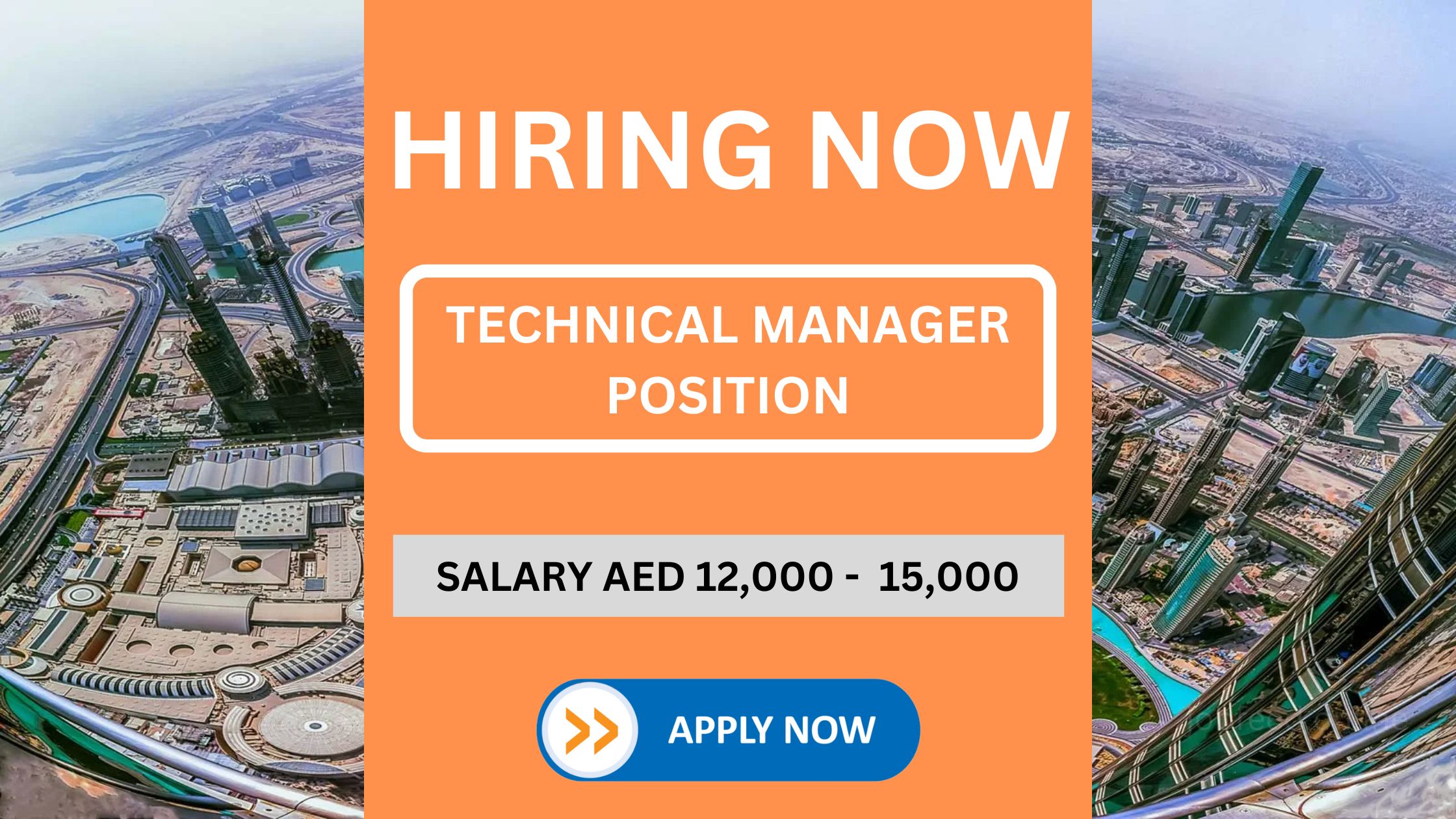 Salary AED 12,000 - AED 15,000: Technical Manager Position